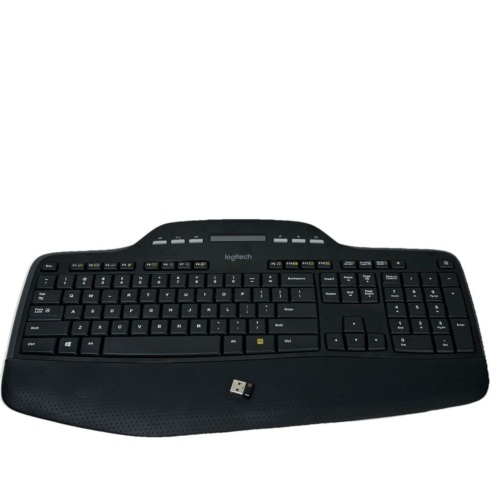 Logitech K710 Wireless Wave Ergonomic Keyboard w Unifying Receiver Black Tested